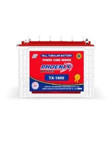 Phoenix TX-1800 Tall Tubular Battery 185AH 05 Plates ( Only For Karachi ) On Installments